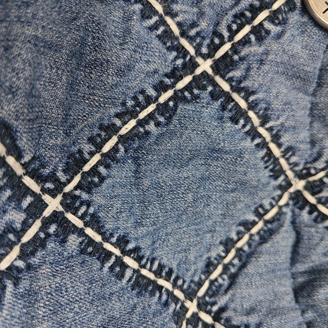 CHANEL 22 Mini Quilted Denim Blue