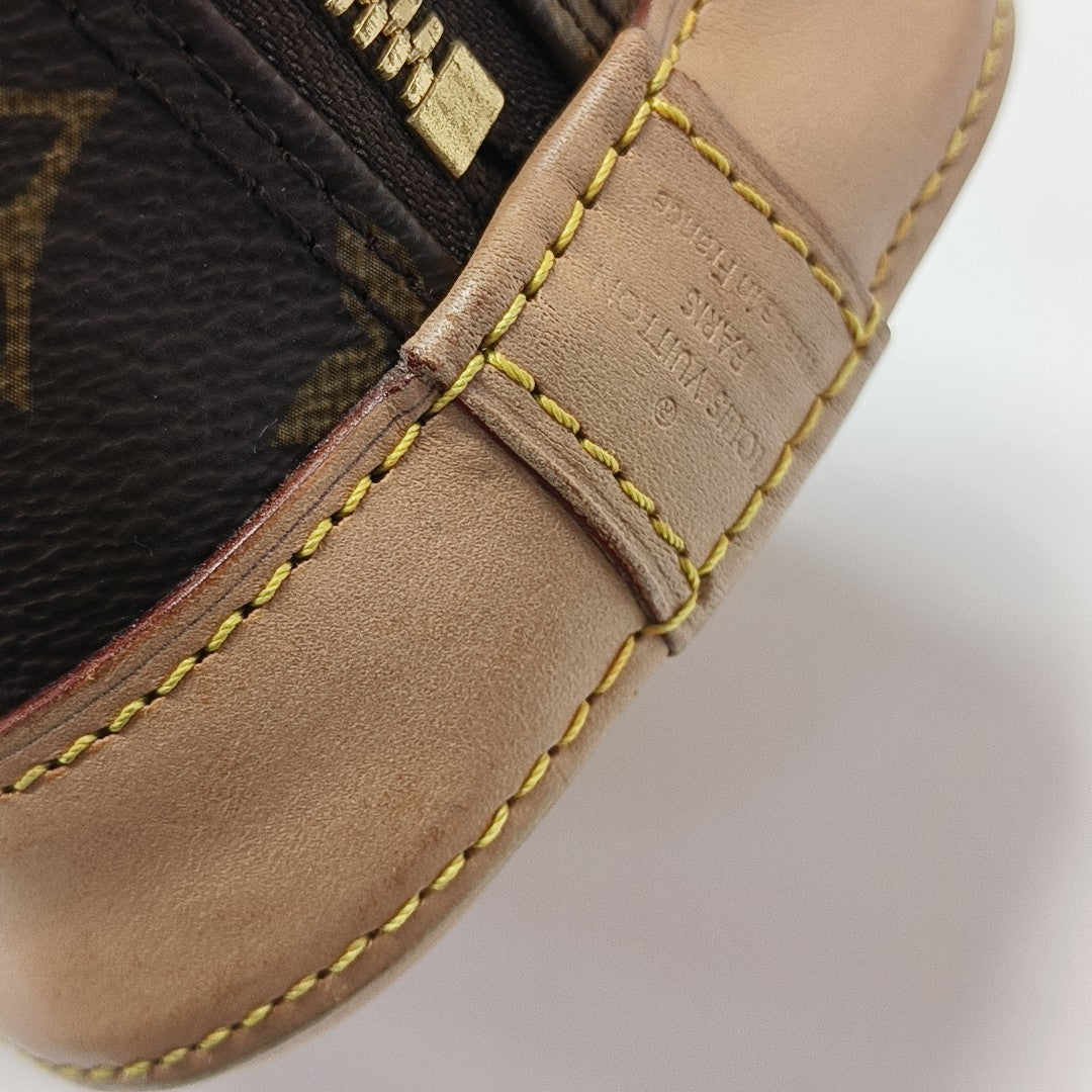 ALMA BB Monogram Coated Canvas Brown