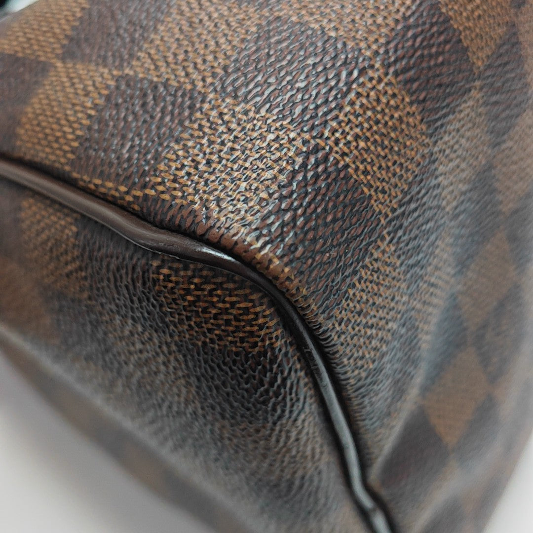 SPEEDY 25 Damier Ebene Coated Canvas Brown