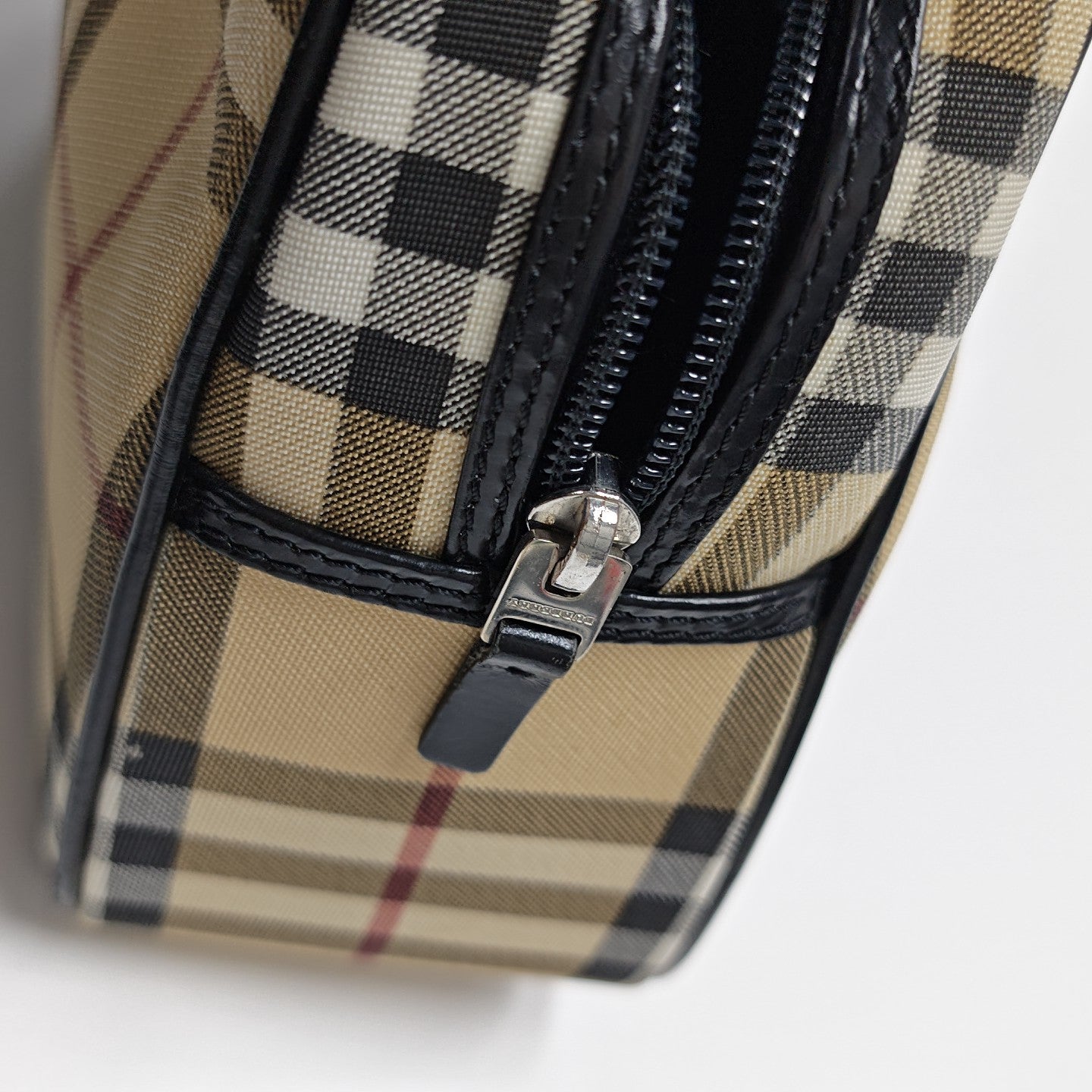 Coated Canvas Top Handle Bag Beige