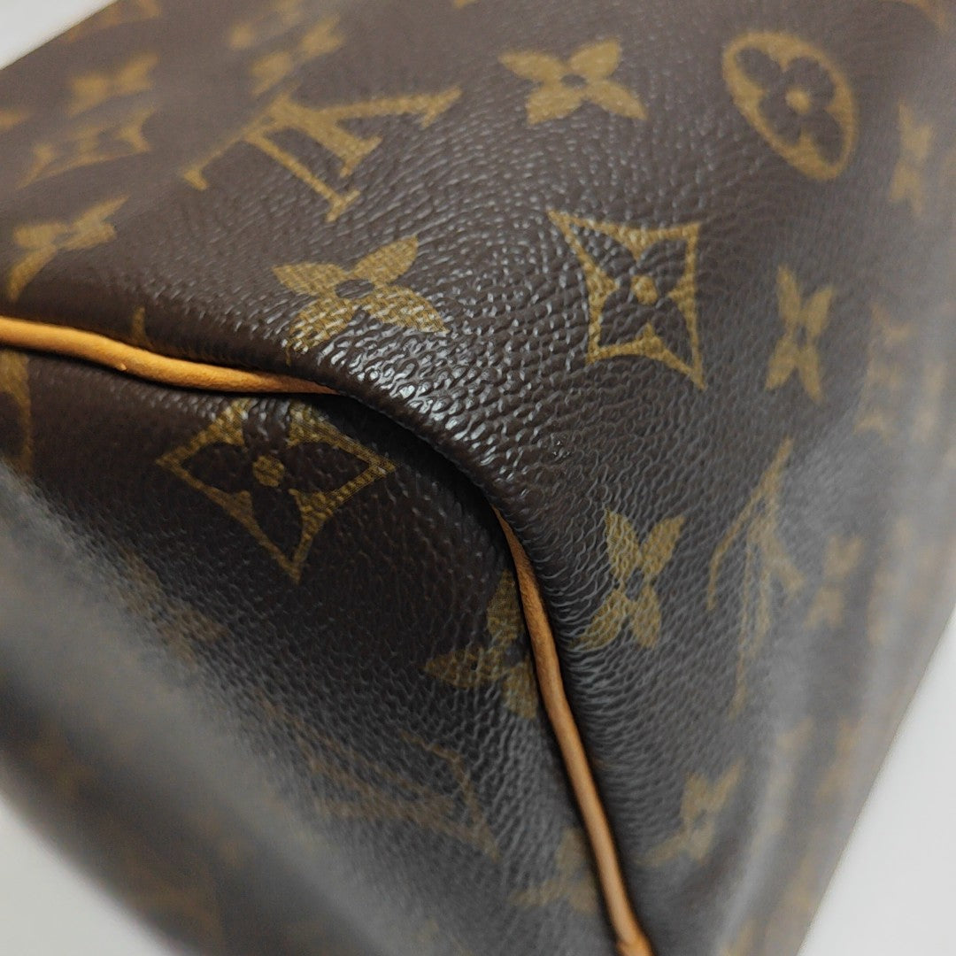 SPEEDY 30 Monogram Coated Canvas Brown