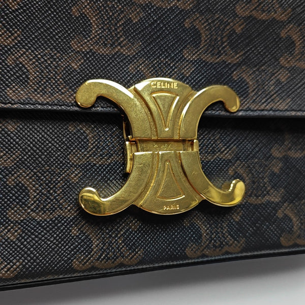 TRIOMPHE Small Coated Canvas Brown