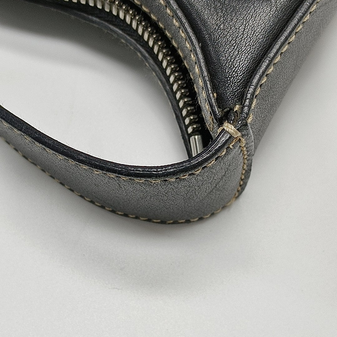 Quilted Calfskin Top Handle Bag Black