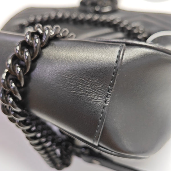 GG Marmont Small Quilted Calfskin Black