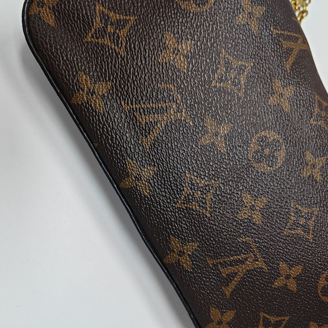 FÉLICIE Monogram Lona Revestida Marrón