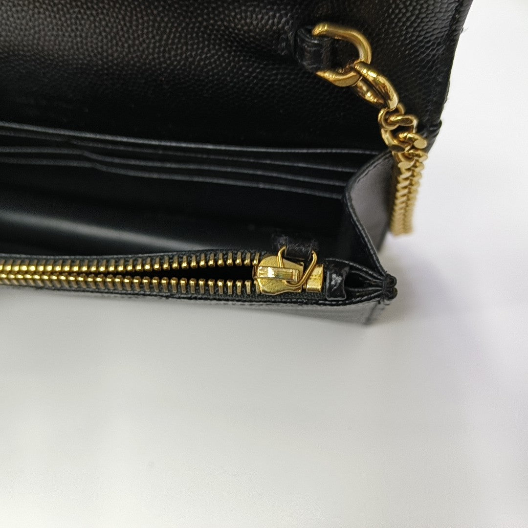 MONOGRAM WOC Chevron Calfskin Black