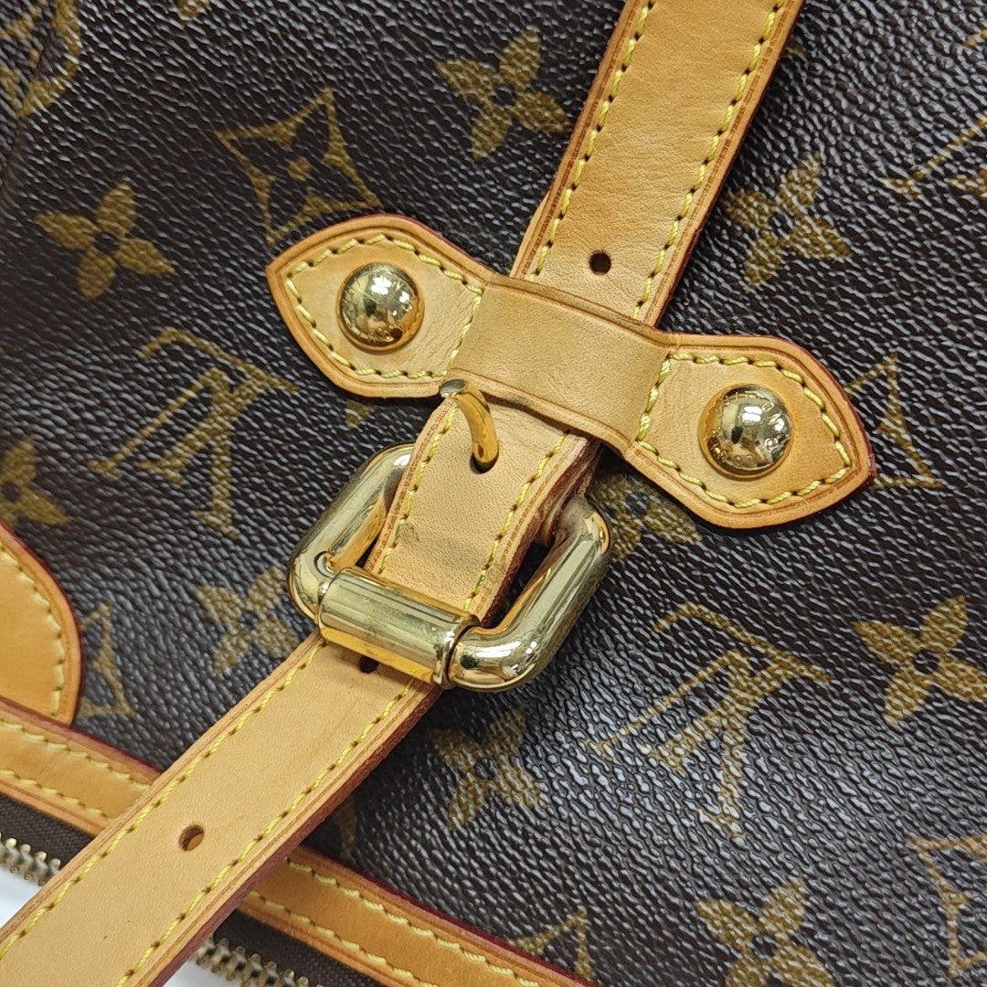 PALERMO GM Monogram Coated Canvas Brown