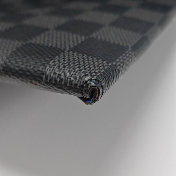 ALPHA Damier Graphite Coated Canvas Gray Wallet