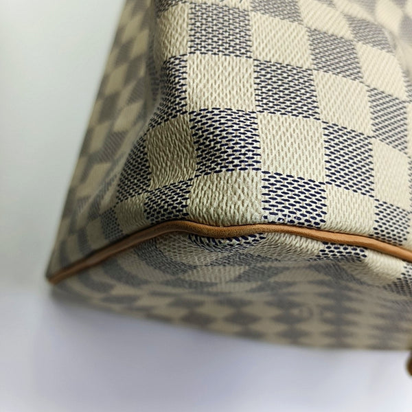 SPEEDY 30 Damier Azur Coated Canvas White