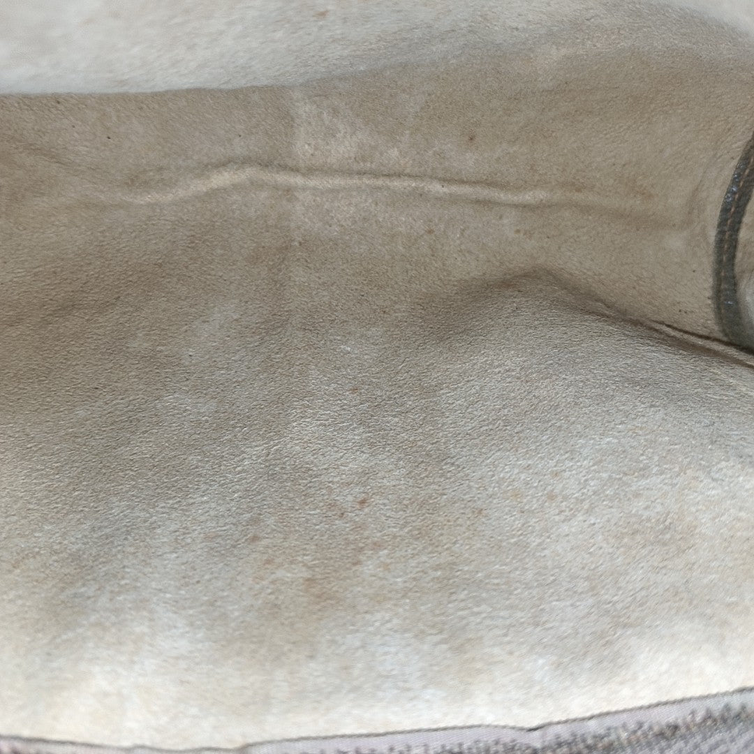 Monogram Coated Canvas Clutch Beige