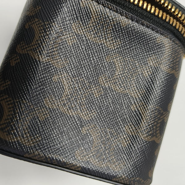 Coated Canvas Shoulder Bag Black