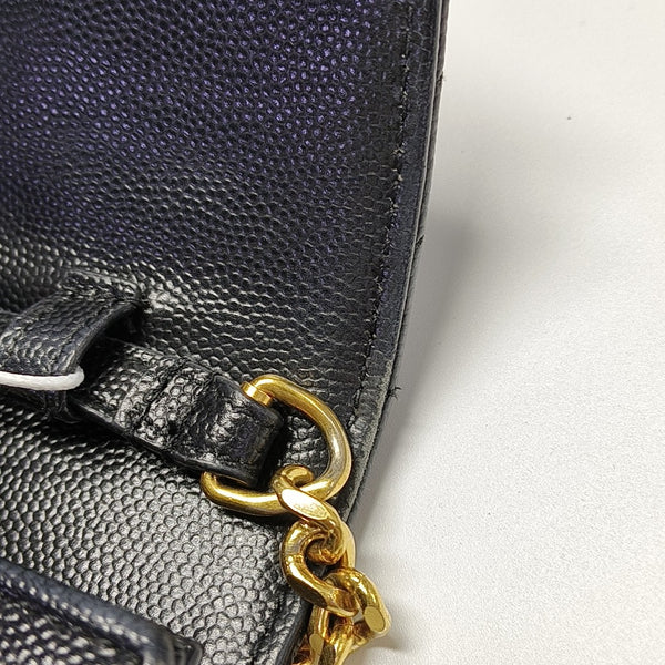 MONOGRAM Medium Chevron Calfskin Black