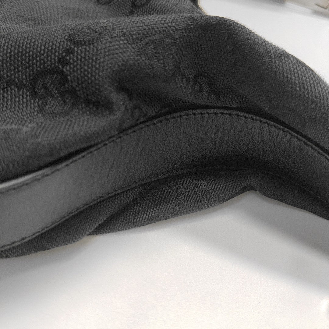 Monogram Canvas Shoulder Bag Black