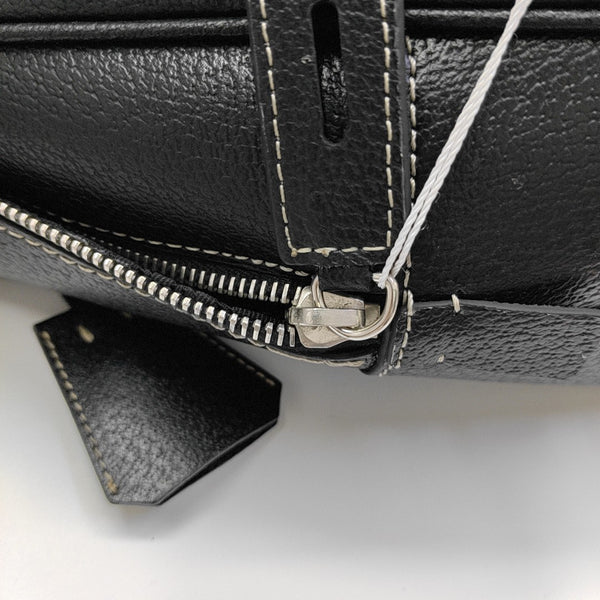 Calfskin Top Handle Bag Black