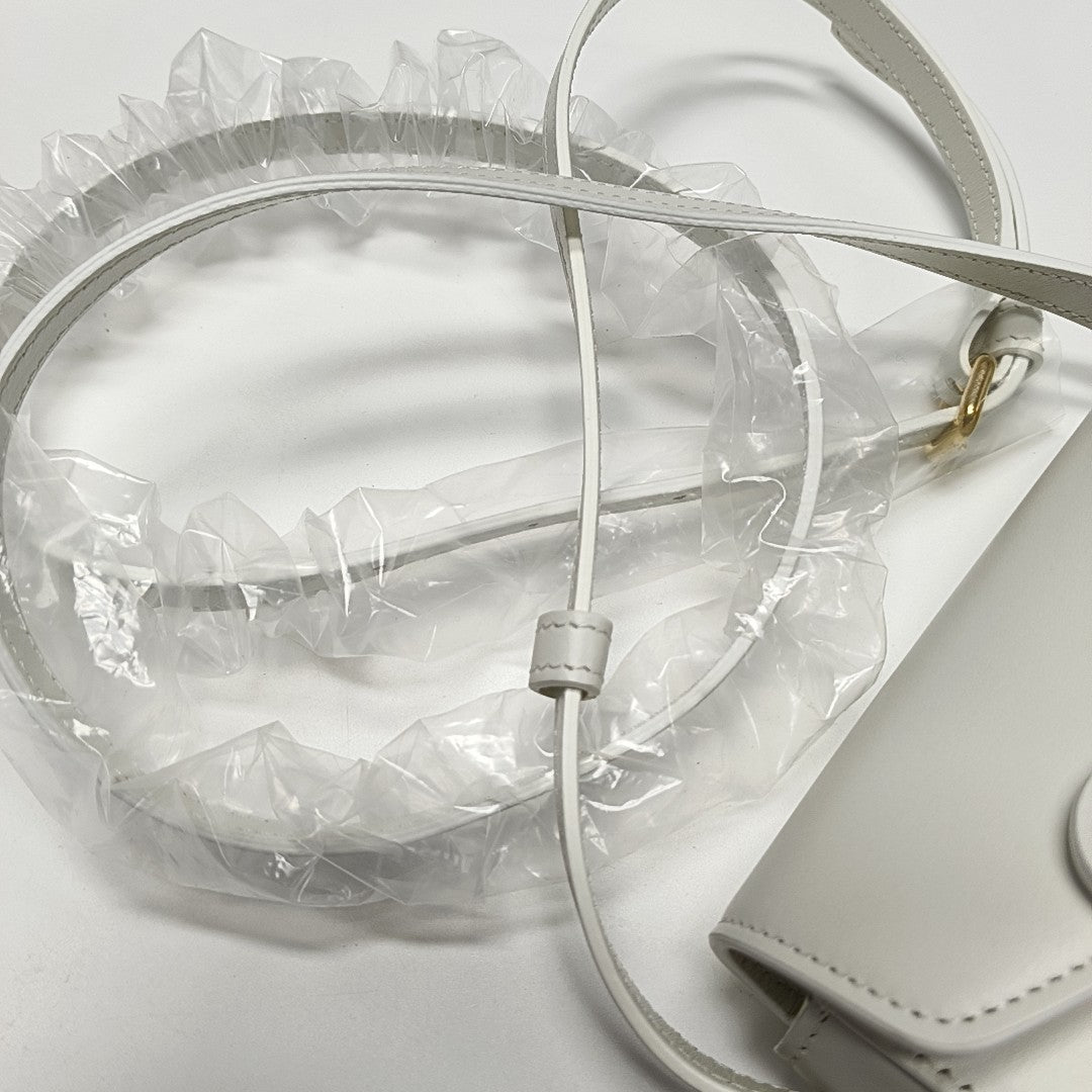 Calfskin Shoulder Bag White