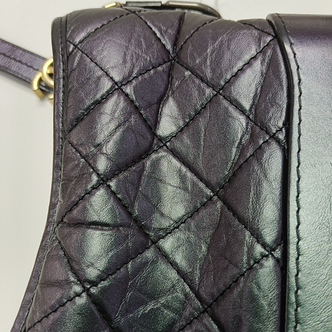GABRIELLE Small Quilted Calfskin Metallic