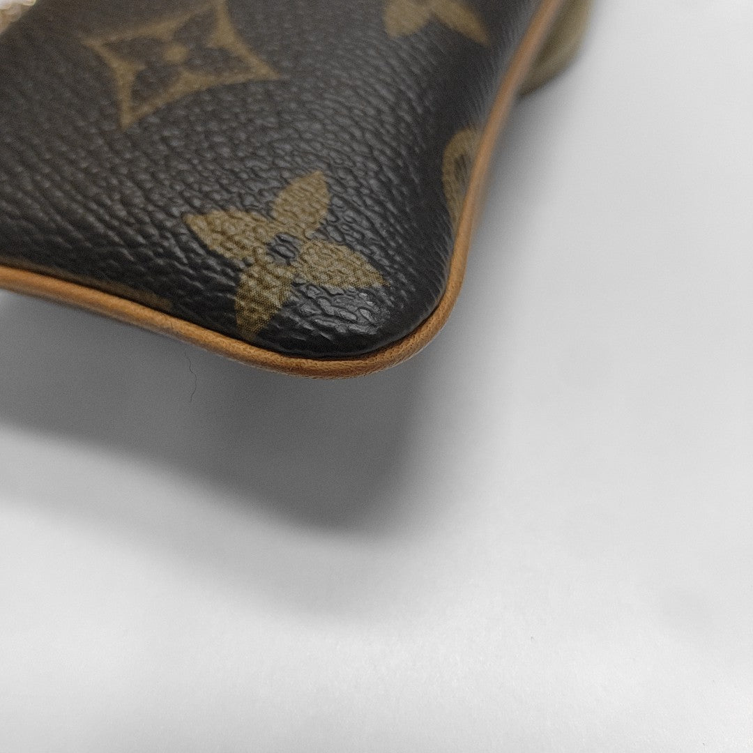 Monogram Coated Canvas Key Pouch MM Brown
