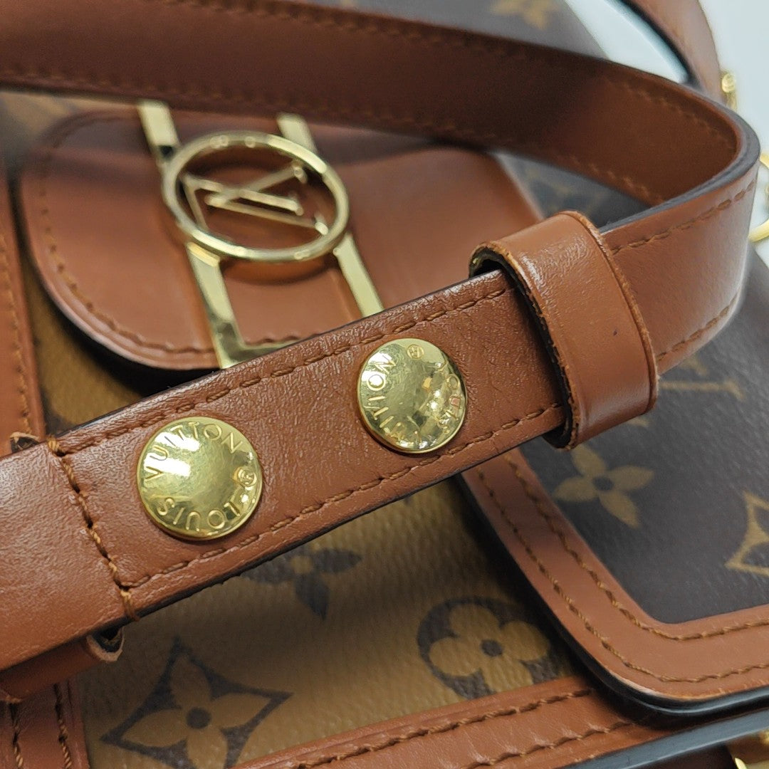 DAUPHINE Mini Monogram Coated Canvas Brown