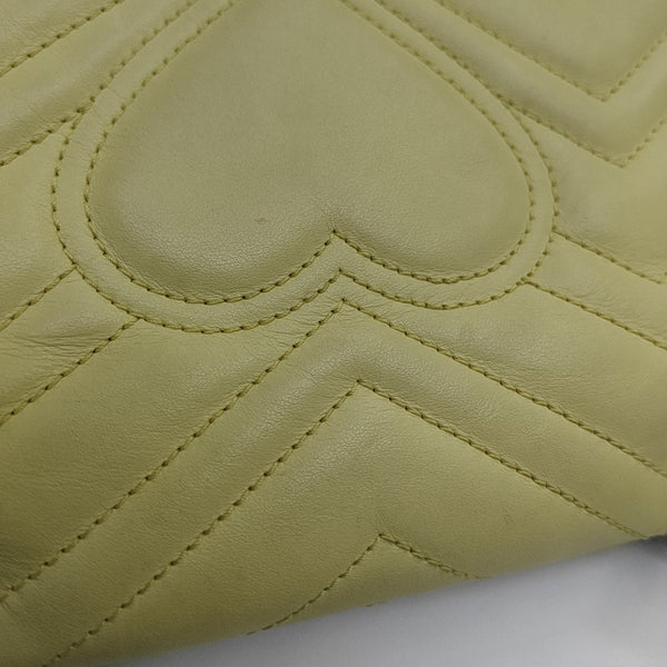 GG Marmont Small Quilted Calfskin Yellow