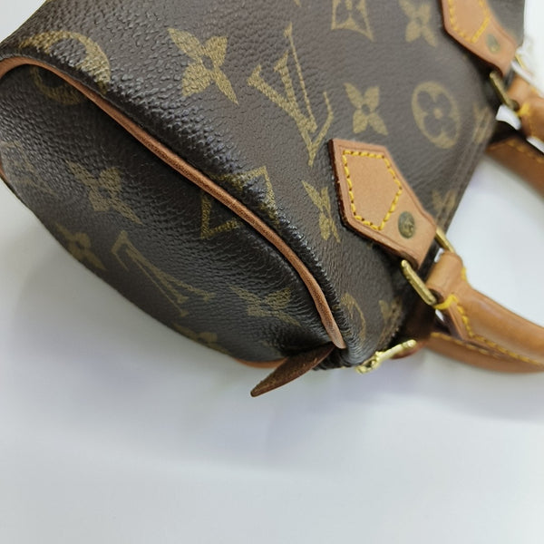 SPEEDY Nano Monogram Coated Canvas Brown