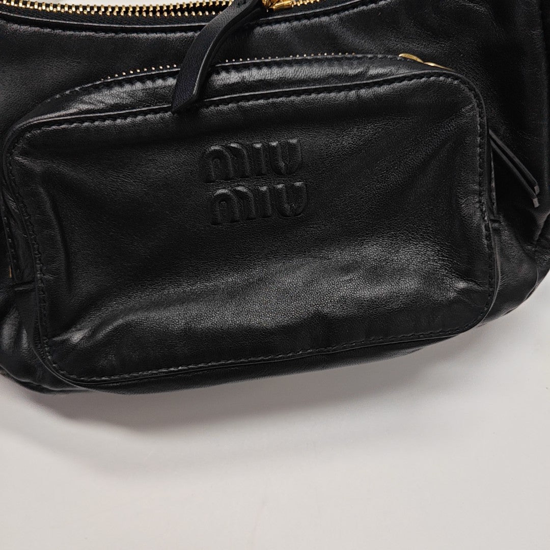 Lambskin Shoulder Bag Black