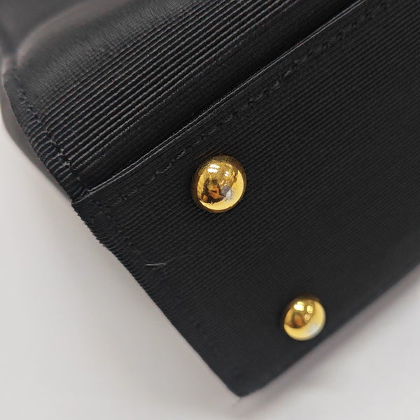 Fabric Top Handle Bag Black