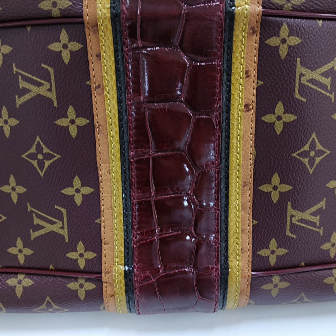 GRIET Monogram Coated Canvas Brown