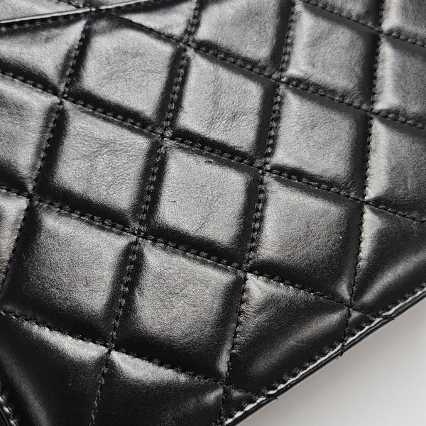 Quilted Calfskin Shoulder Bag Small Black