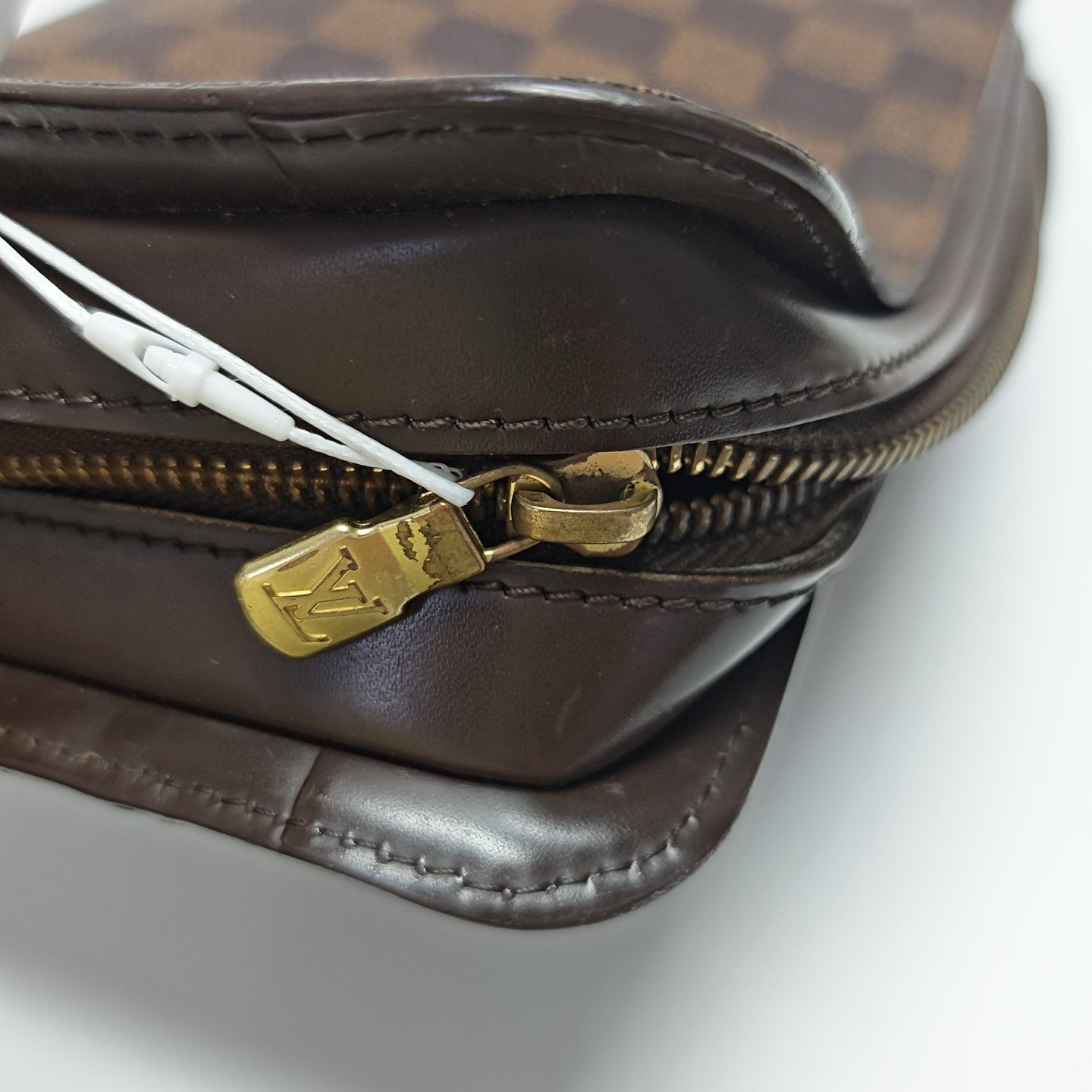 SAINT LOUIS Damier Ebene Coated Canvas Brown