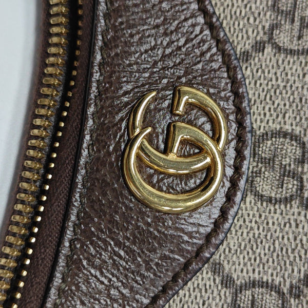 Ophidia Small Monogram Coated Canvas Brown