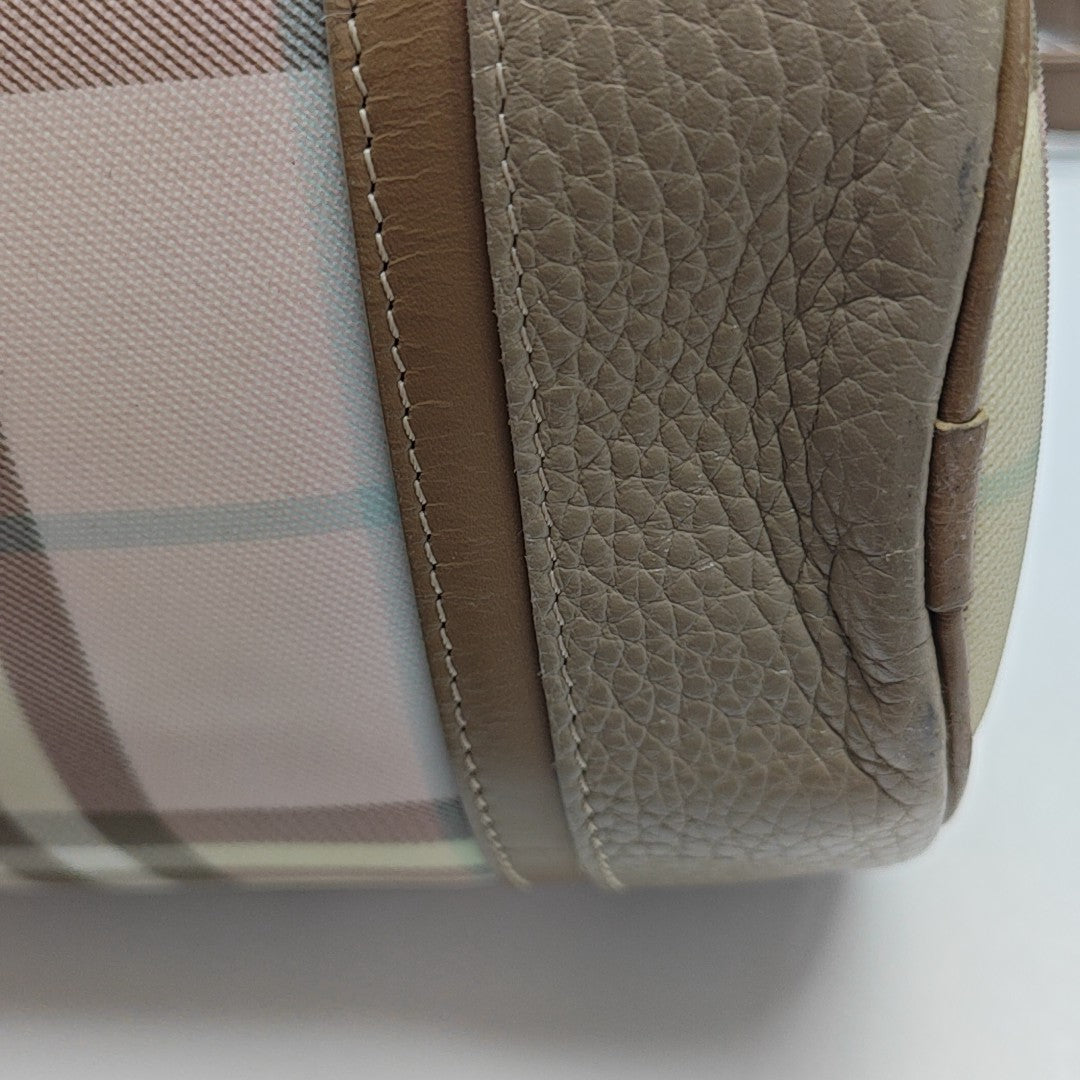 Coated Canvas Shoulder Bag Pink