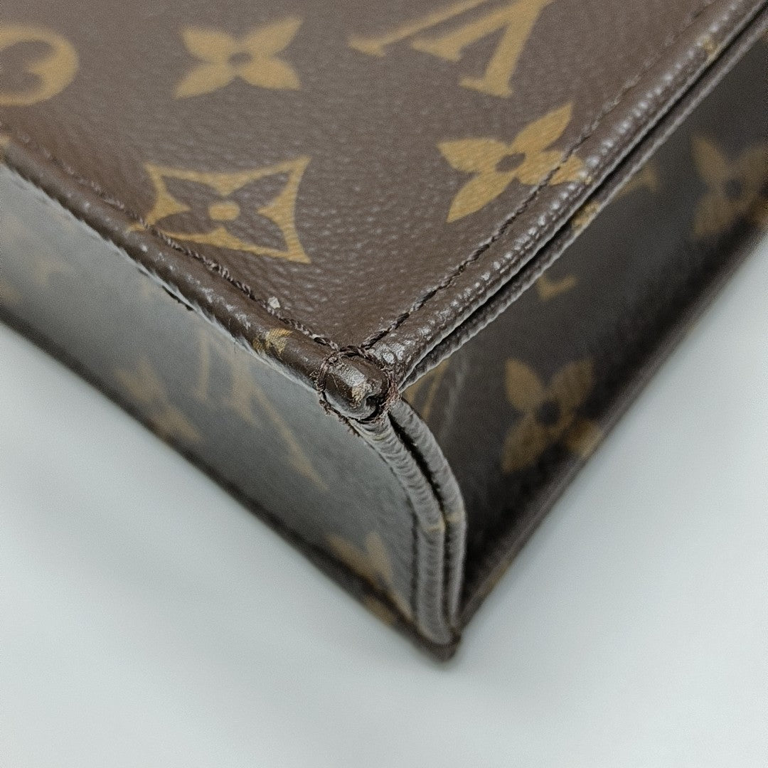 SAC PLAT Mini Monogram Coated Canvas Brown