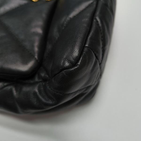 CHANEL 19 Small Quilted Lambskin Black