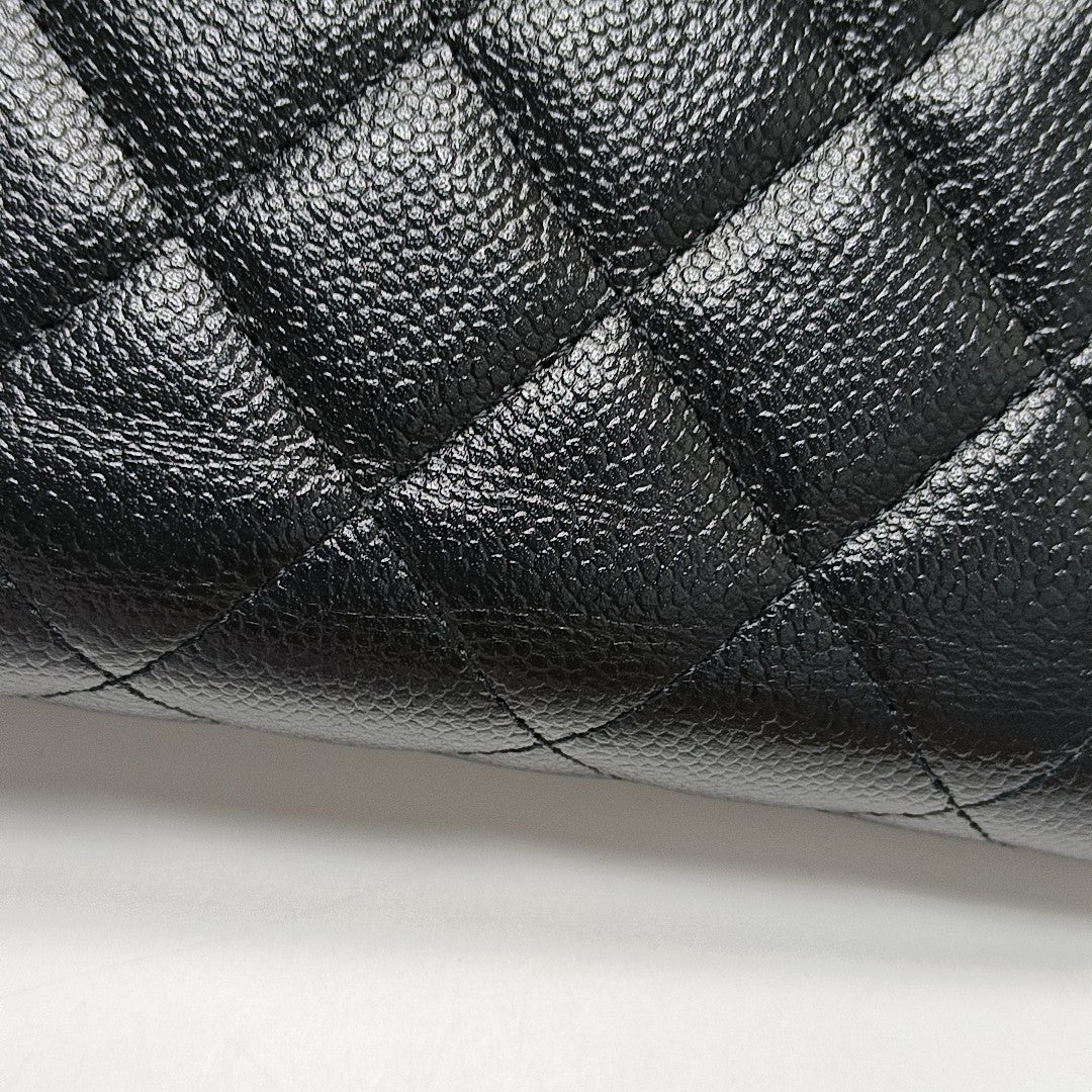 WOC Quilted Grained Calfskin Black
