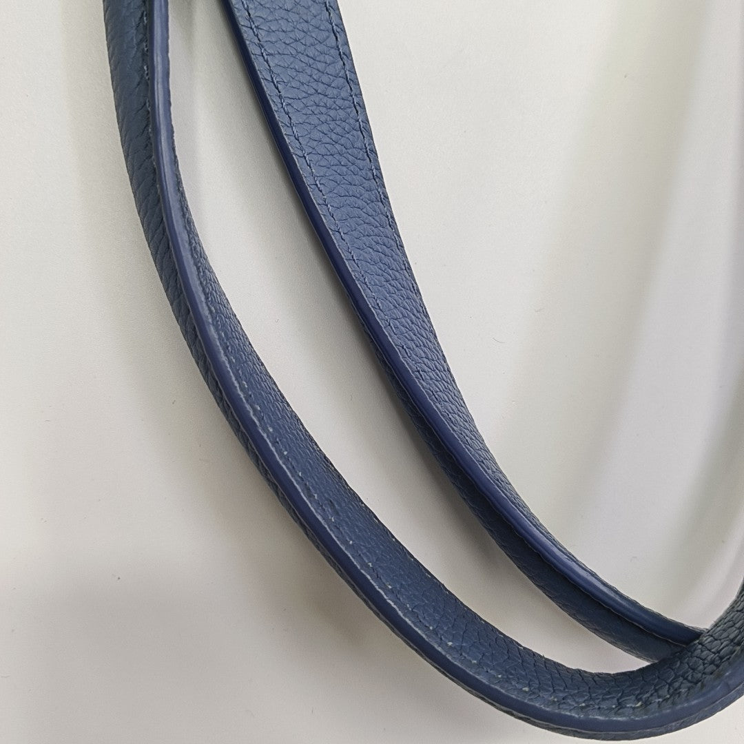 Calfskin Tote Bag Large Blue