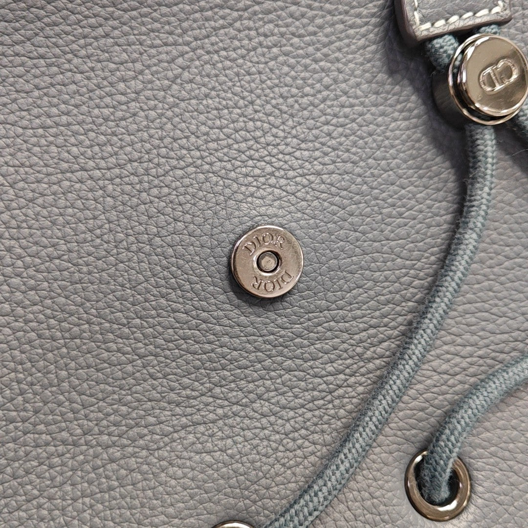 Saddle Medium Calfskin Gray