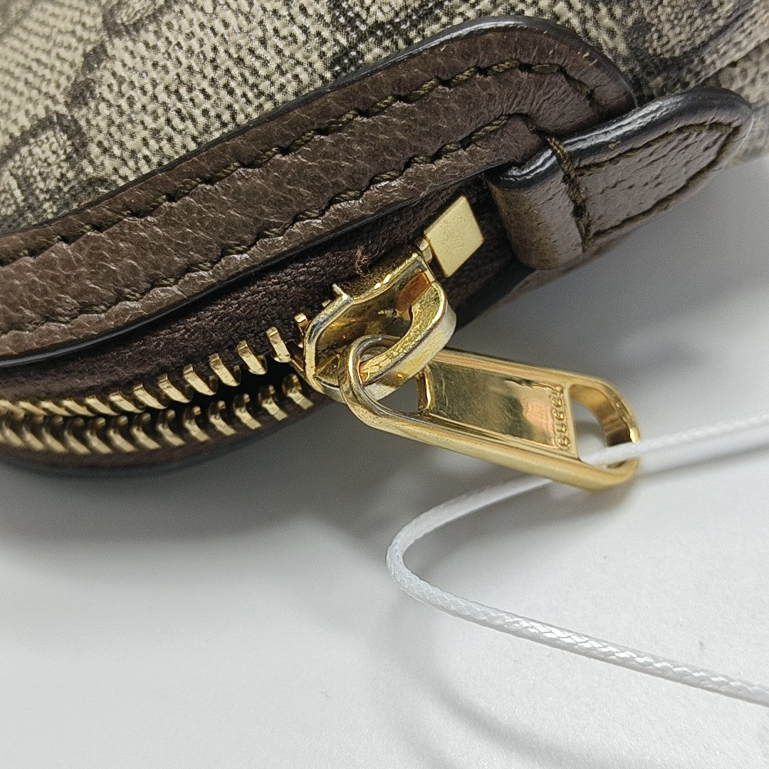Ophidia Mini Monogram Coated Canvas Beige