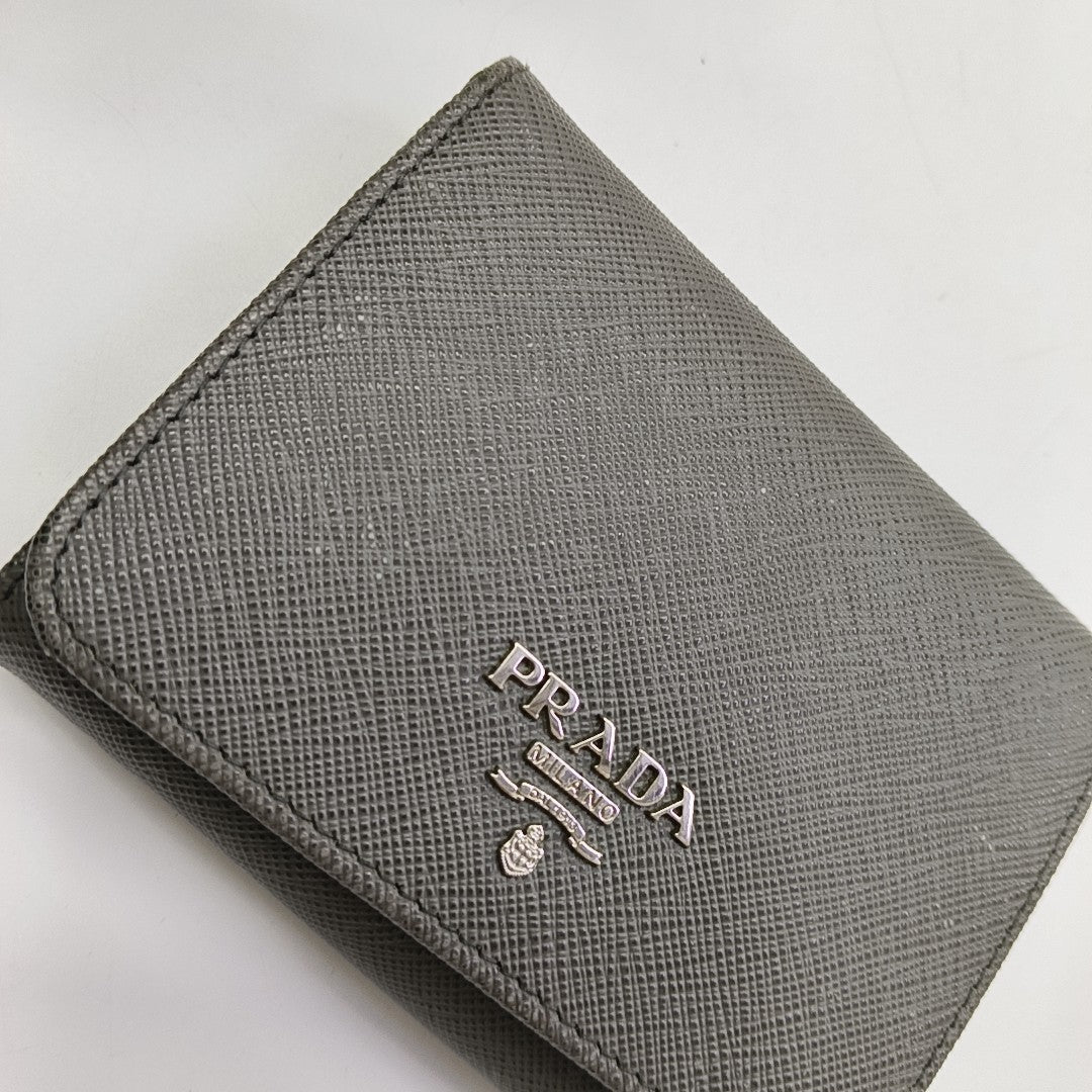 Saffiano Calfskin Wallet Gray