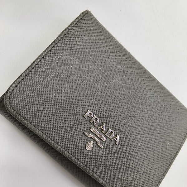 Saffiano Calfskin Wallet Gray