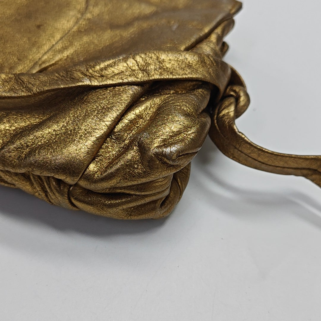 Calfskin Clutch Gold