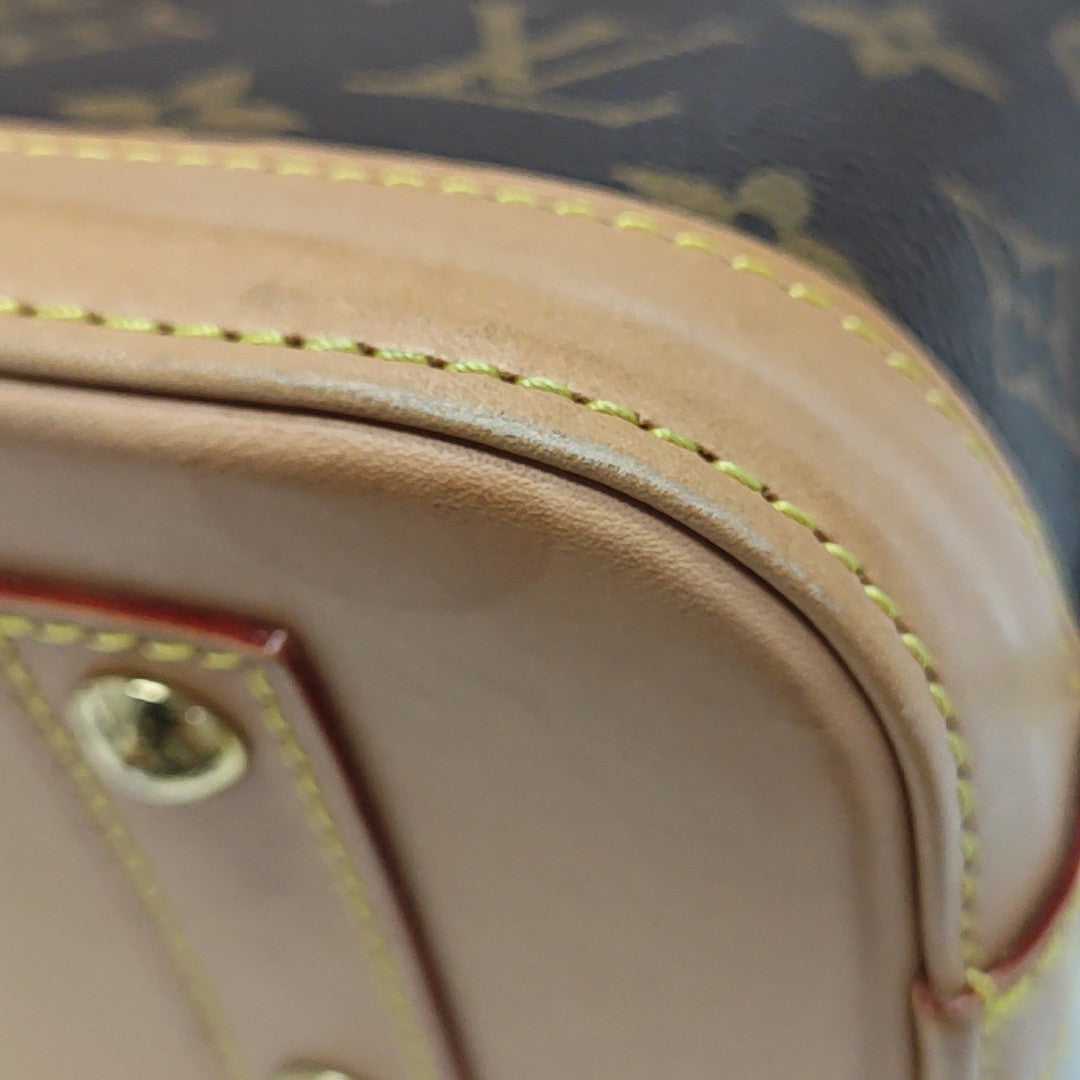 ALMA BB Monogram Coated Canvas Brown