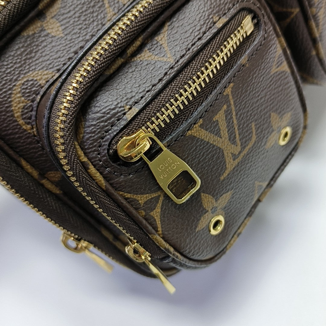UTILITY Monogram Coated Canvas Brown