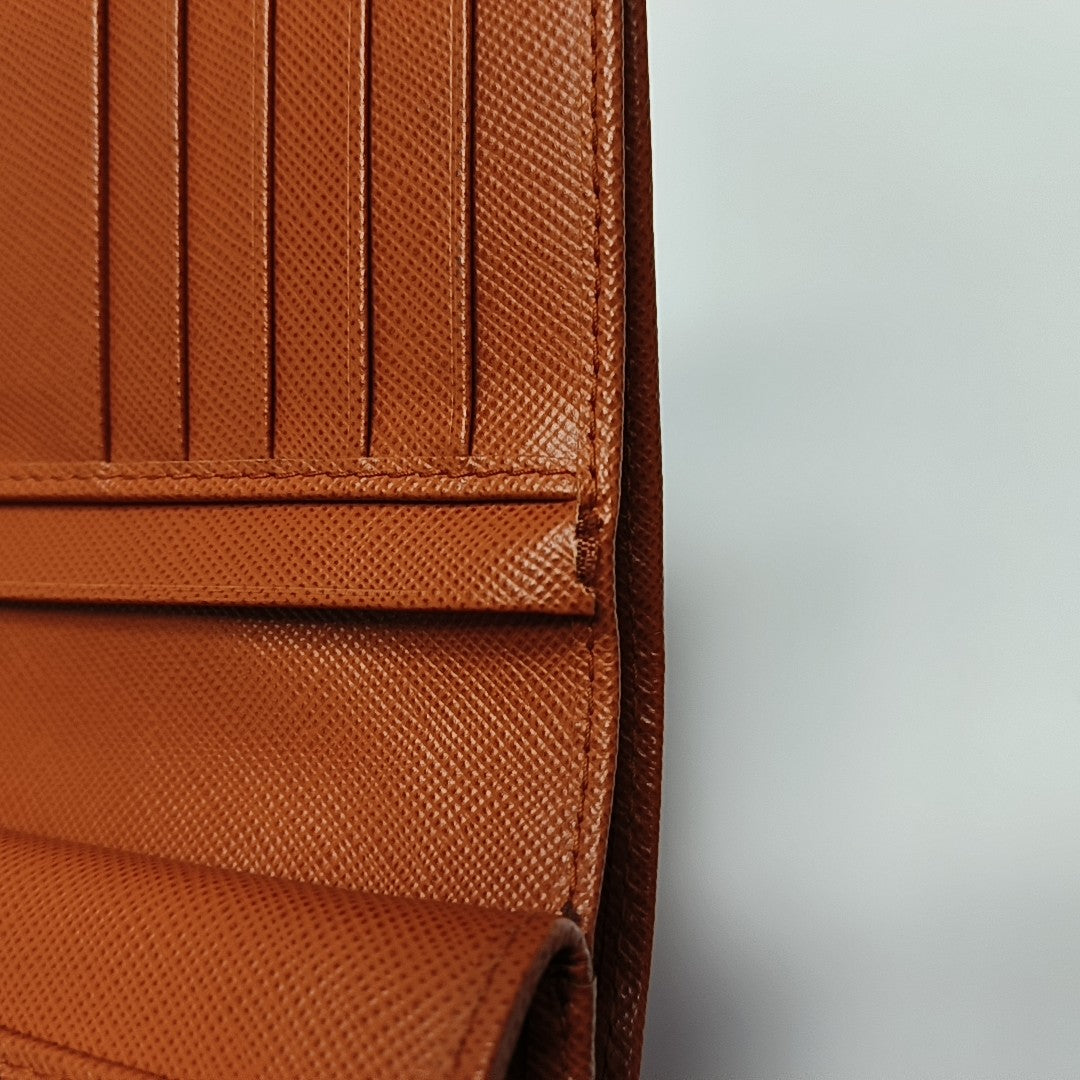 Saffiano Calfskin Wallet Orange