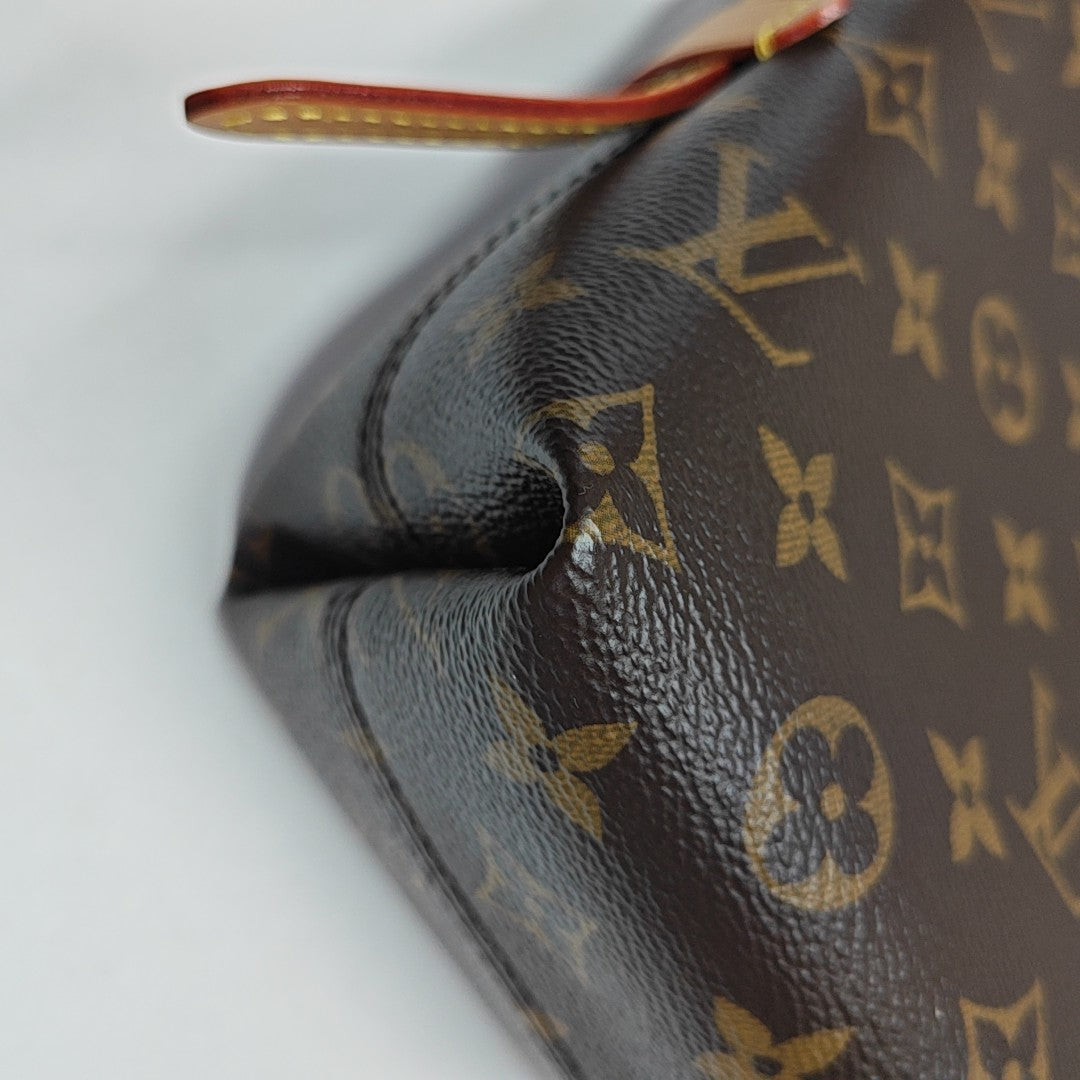 CARRYALL Small Monogram Coated Canvas Brown