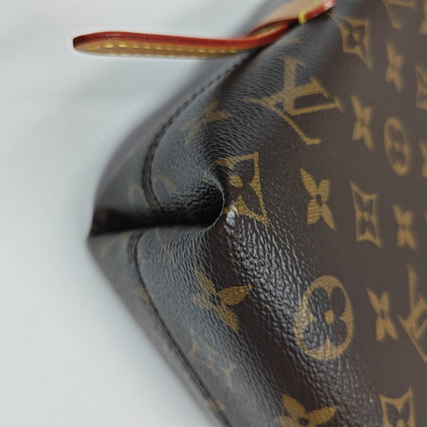 CARRYALL Small Monogram Coated Canvas Brown