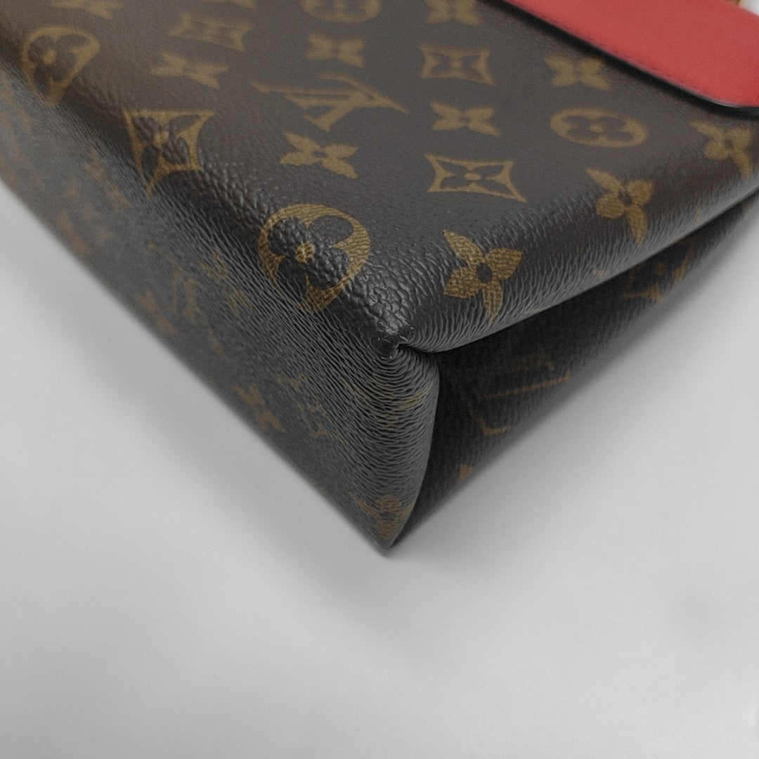 LOCKY BB Monogram Coated Canvas Red
