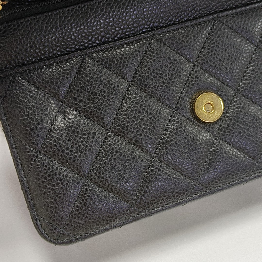 WOC Quilted Calfskin Black