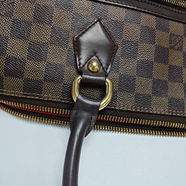 SALEYA Damier Ebene Coated Canvas Brown
