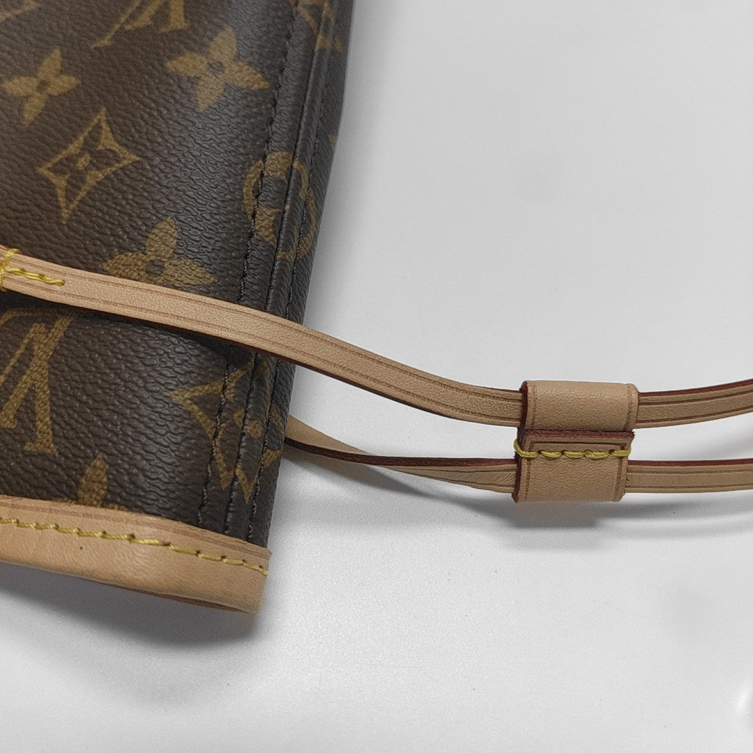 NEVERFULL MM Monogram Coated Canvas Brown