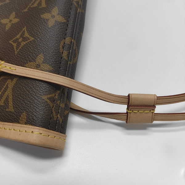NEVERFULL MM Monogram Coated Canvas Brown